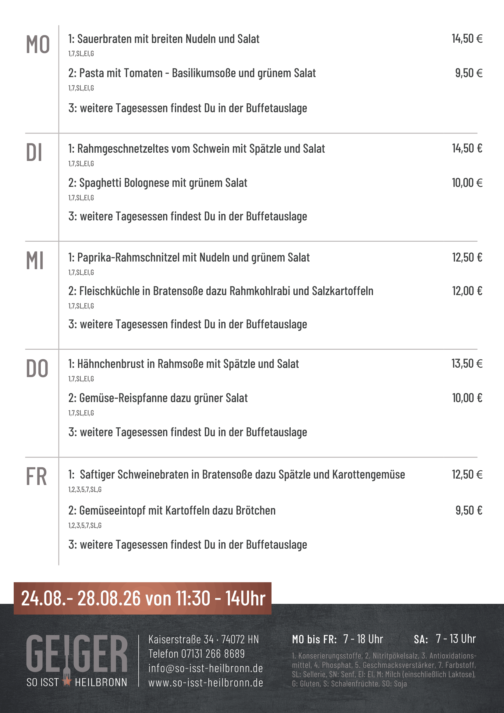 MITTAGSTISCH Heilbronn