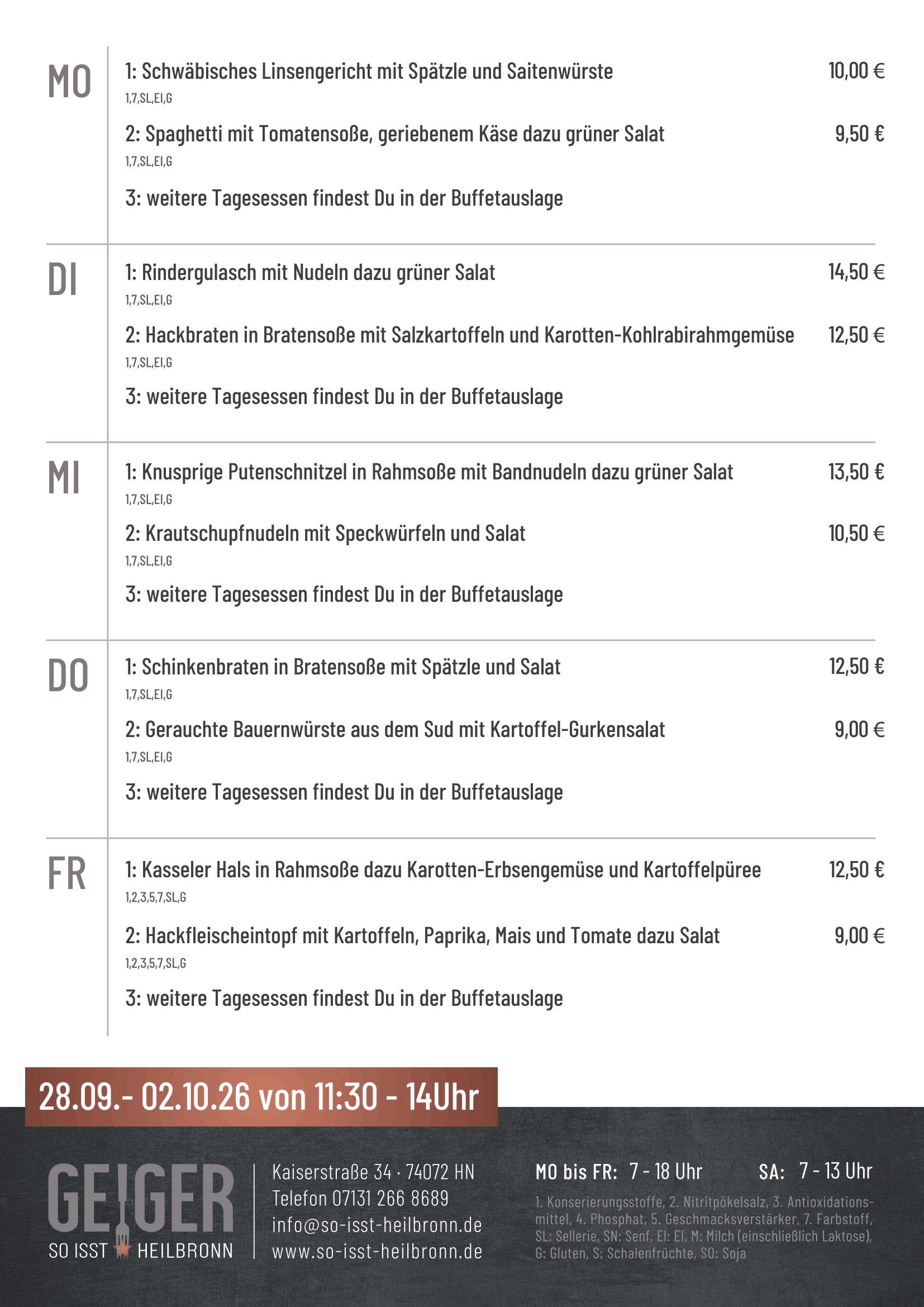 MITTAGSTISCH Heilbronn
